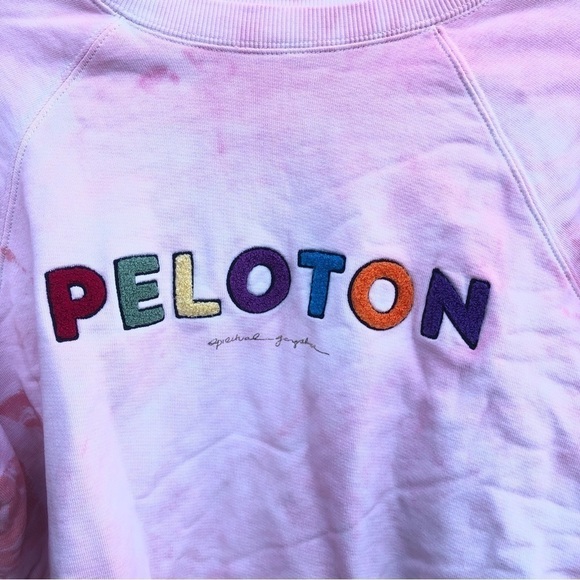 Peloton x Spiritual Gangster Tie Dyed Spell out Sweatshirt Medium - Picture 2 of 7